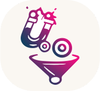 icona per Adv - composta da una calamita che attrae gli oggetti e li inserisce in un imbuto