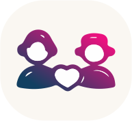 icona per branding immagine due figure astratte