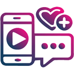 icona composta da un telefonino e un simbolo di messaggi