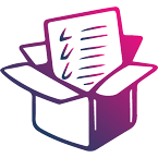 icona composta da una scatola aperta e dei documenti inseriti dentro