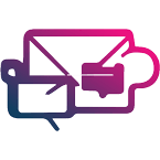 icona per fidelizzazione composta da una busta simbolo delle email e da cui escono icone di messaggi